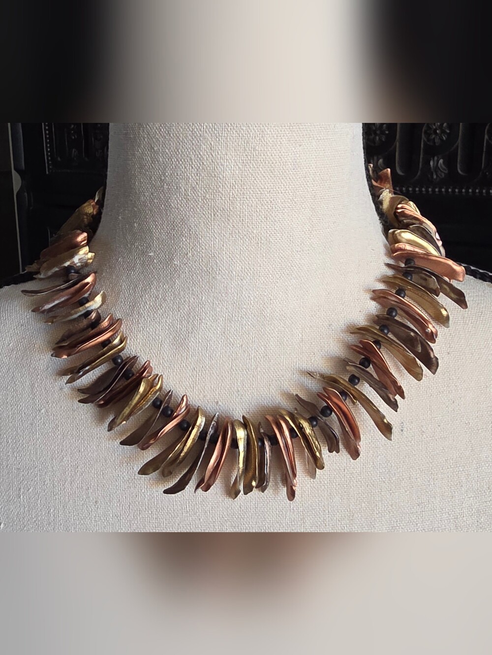 Sea Shell Shards Statement Necklace - Vintage